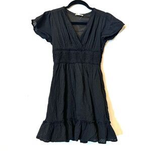 Altar'd State Black Embroidered Quinnie Mini Dress Size XS